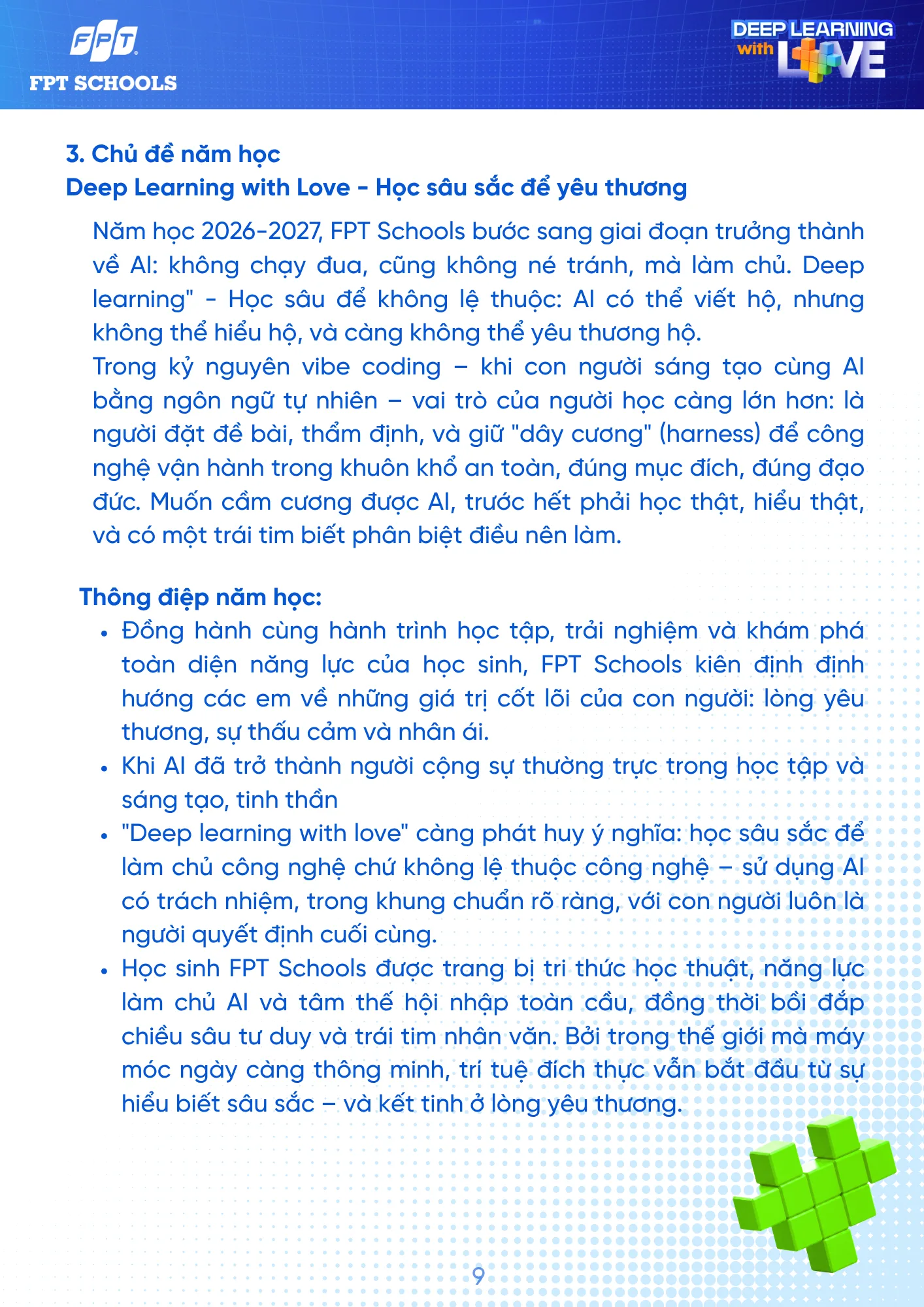 Sổ tay Học sinh năm học 2026 - 2027 | FPT Schools