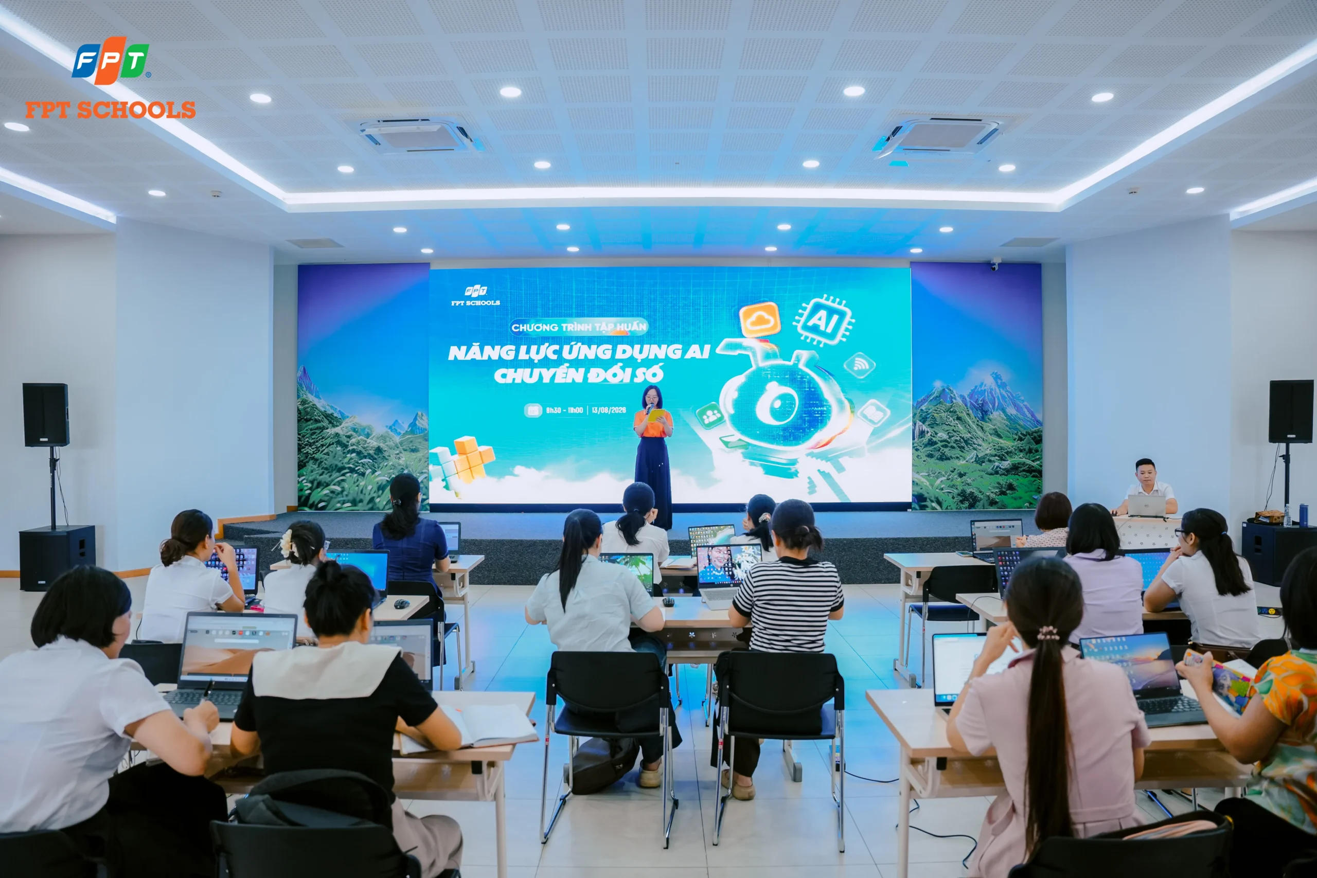 FPT School Thanh Hoá tập huấn nâng cao năng lực ứng dụng AI cho đội ngũ giáo viên Trường Tiểu học Hermann Gmeiner Thanh Hóa