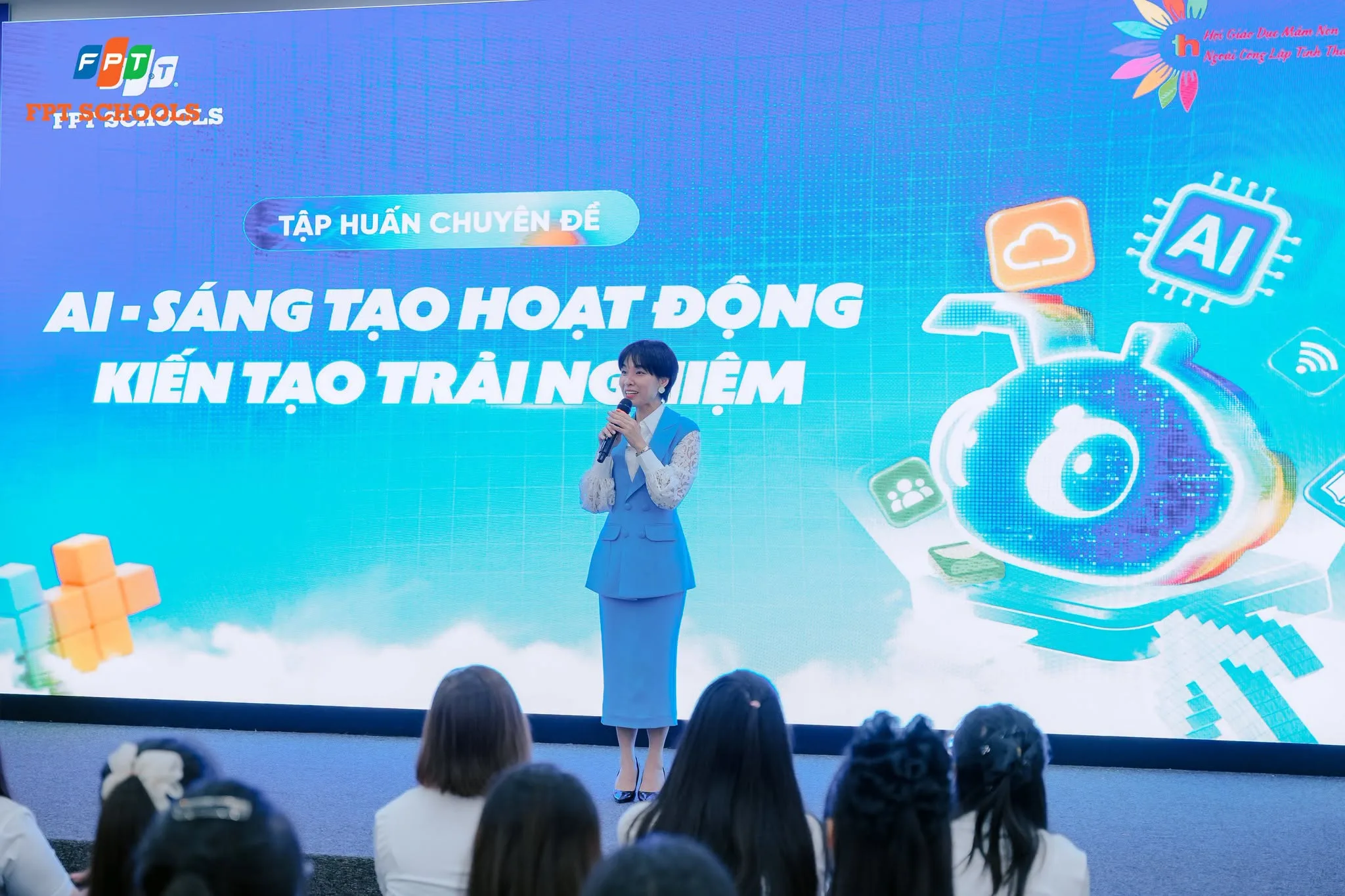 Cô Lê Vân Anh - Phó hiệu trưởng FPT School Thanh Hoá chia sẻ về ứng dụng AI trong giáo dục