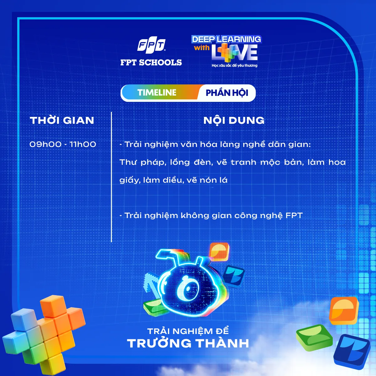Thời gian phần Hội Lễ khai giảng FPT School Huế