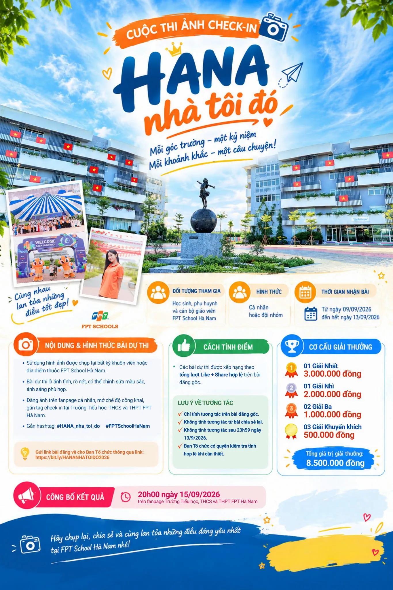 FPT School Hà Nam phát động cuộc thi ảnh check-in "HANA Nhà tôi đó!"