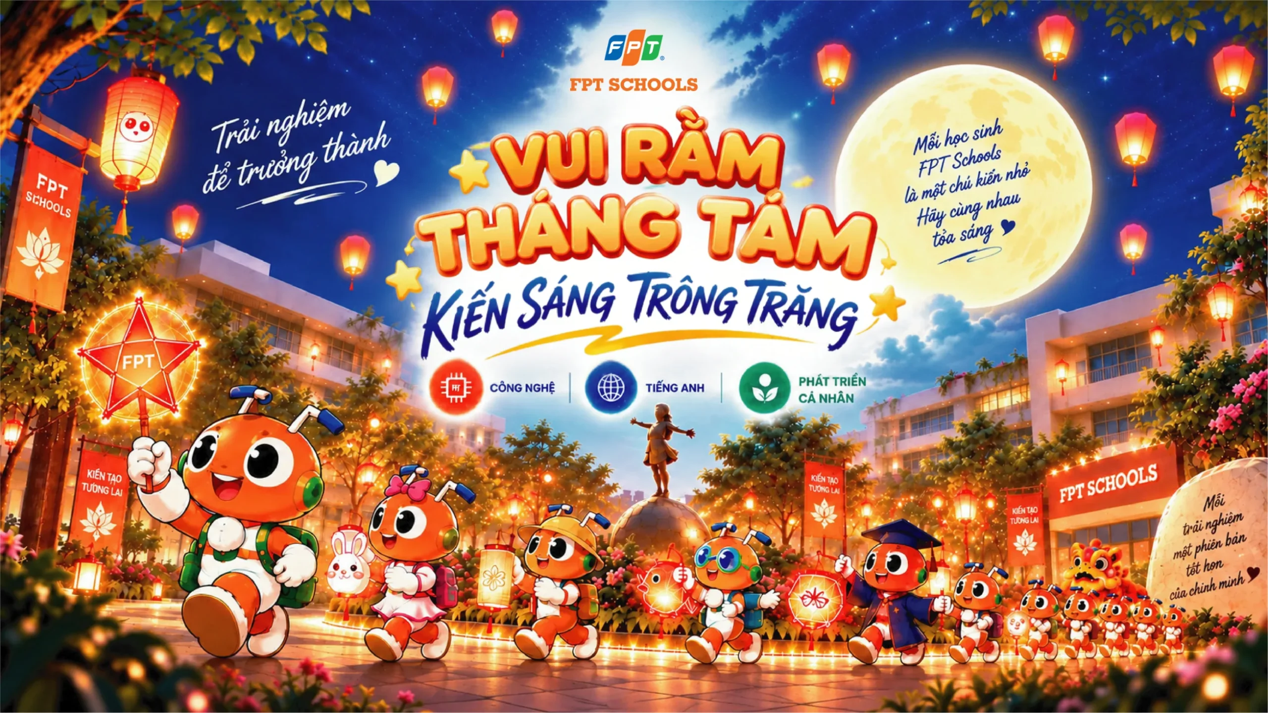 Trung thu tại FPT School Hà Nam – Vui Rằm tháng Tám, Kiến Sáng trông trăng