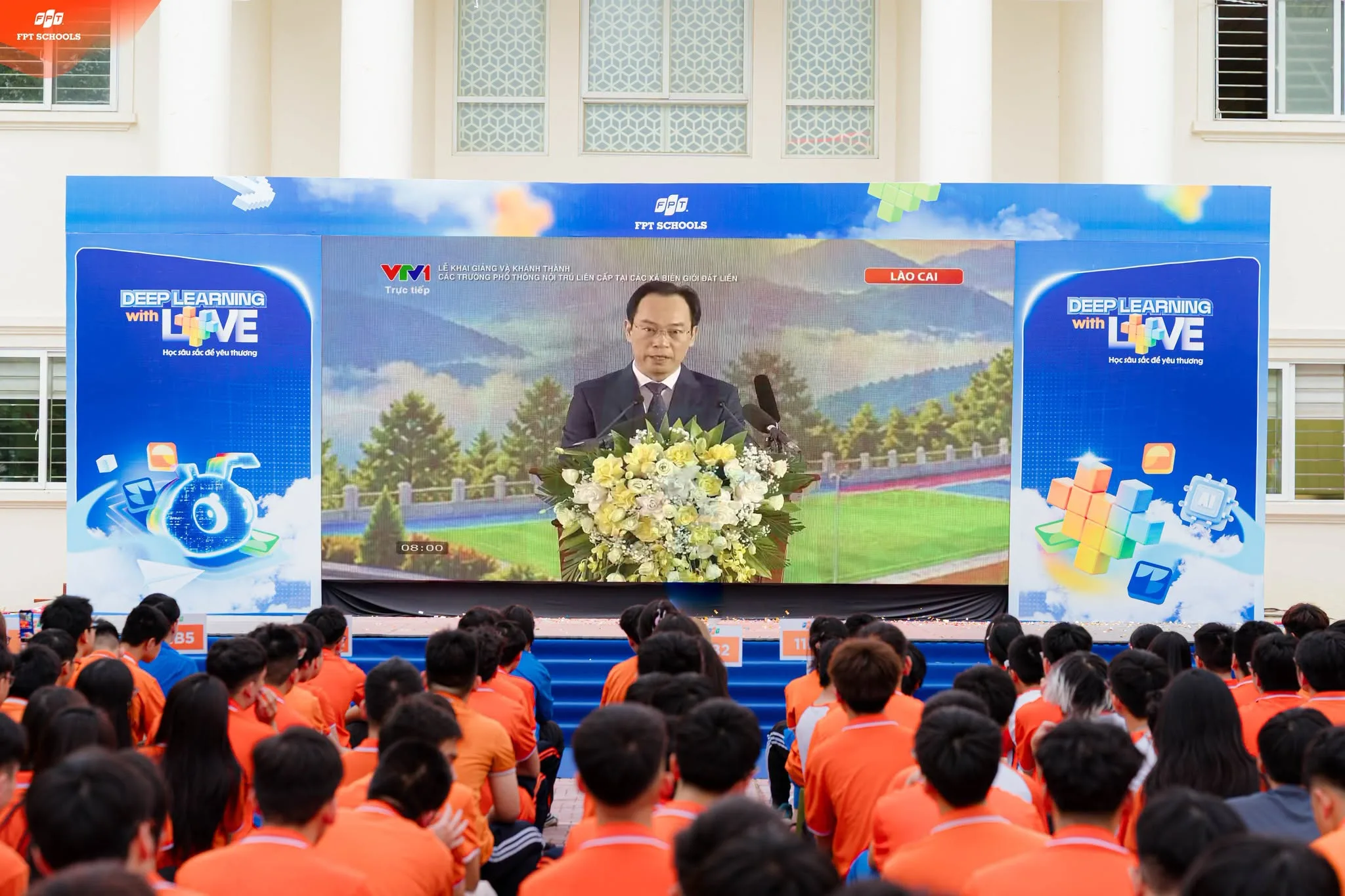Lễ khai giảng được kết nối với các điểm cầu trên cả nước qua sóng VTV1.