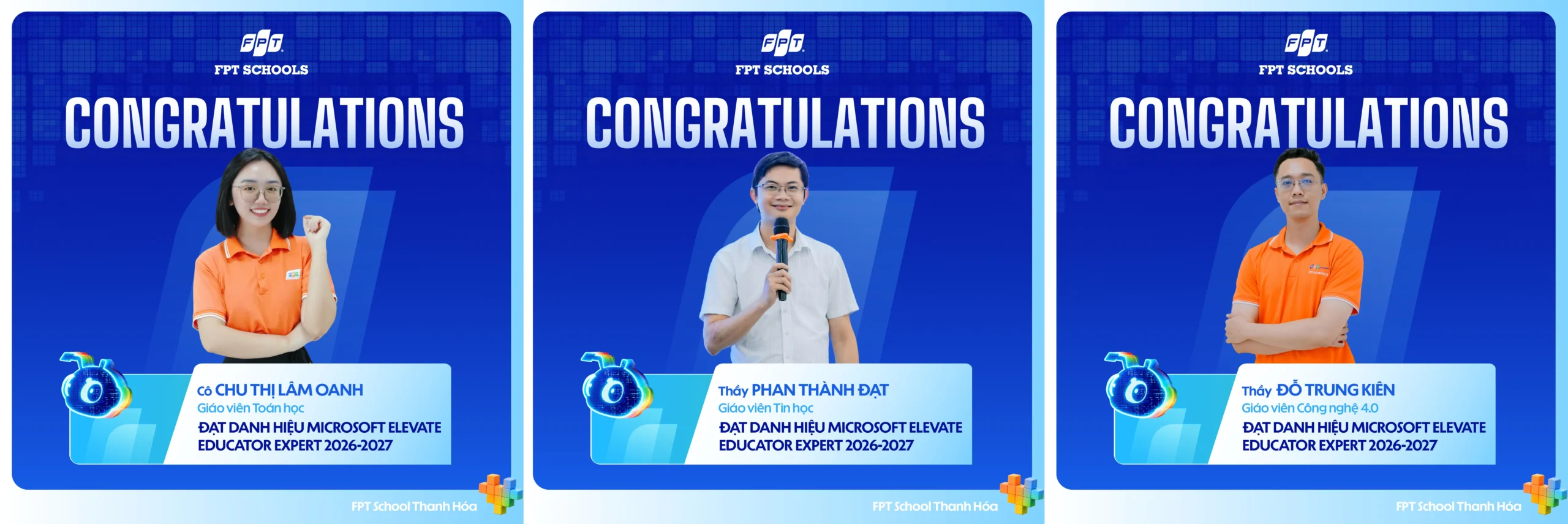 Các thầy cô nhà F xuất sắc đạt danh hiệu Microsoft Elevate Educator Expert 2026-2027
