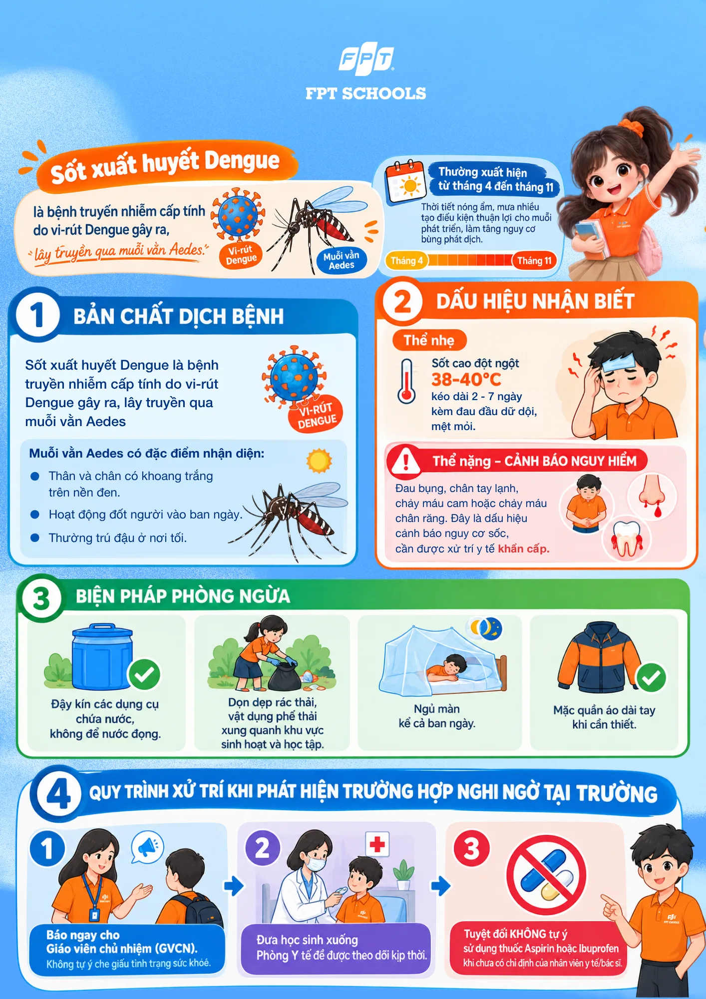 FPT School Hải Phòng tuyên truyền phòng chống sốt xuất huyết Dengue