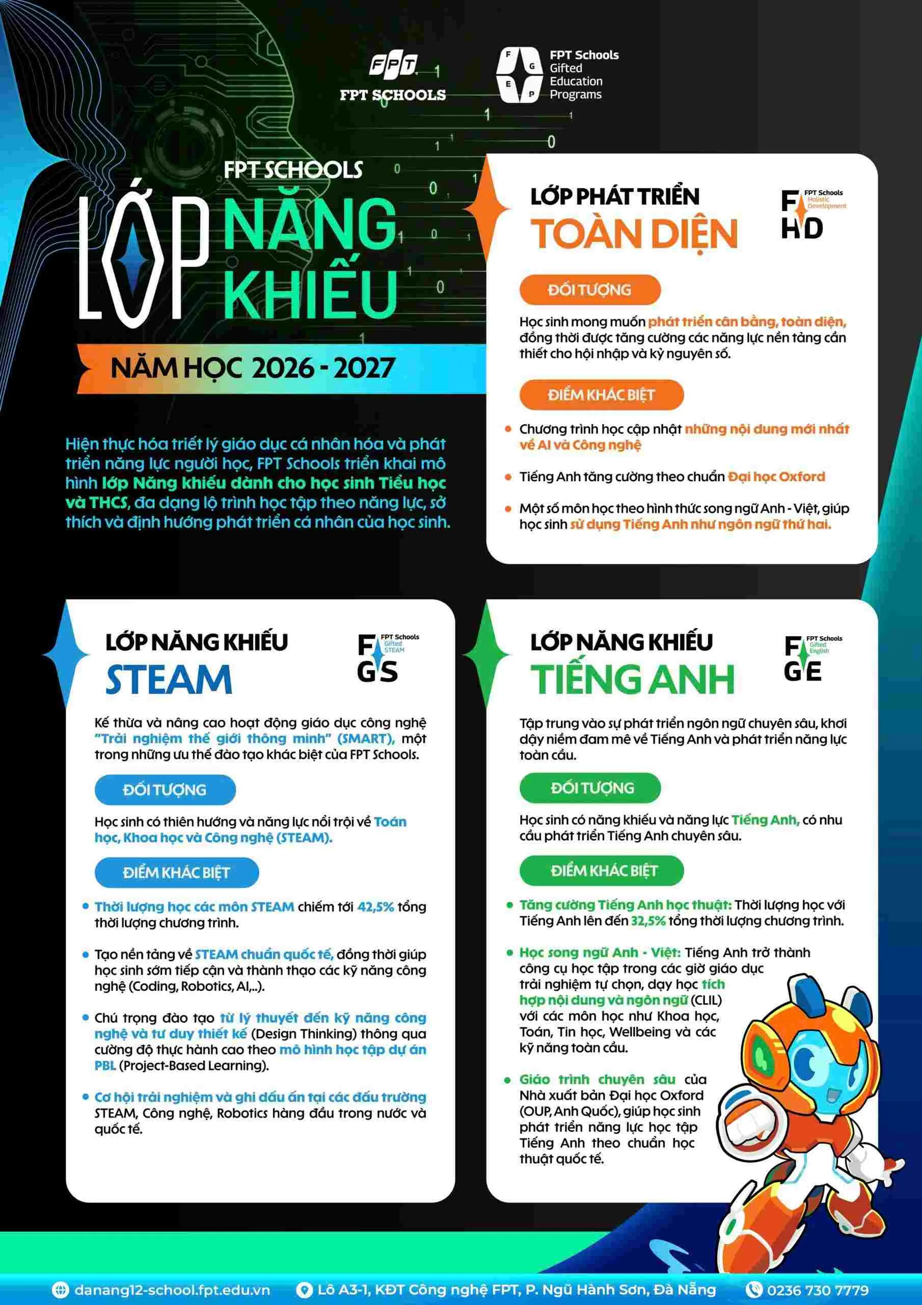 Công bố mô hình lớp Năng khiếu & lớp Phát triển toàn diện năm học 2026 – 2027 - FPT Education Công bố mô hình lớp Năng khiếu & lớp Phát triển toàn diện năm học 2026 – 2027 | FPT Schools