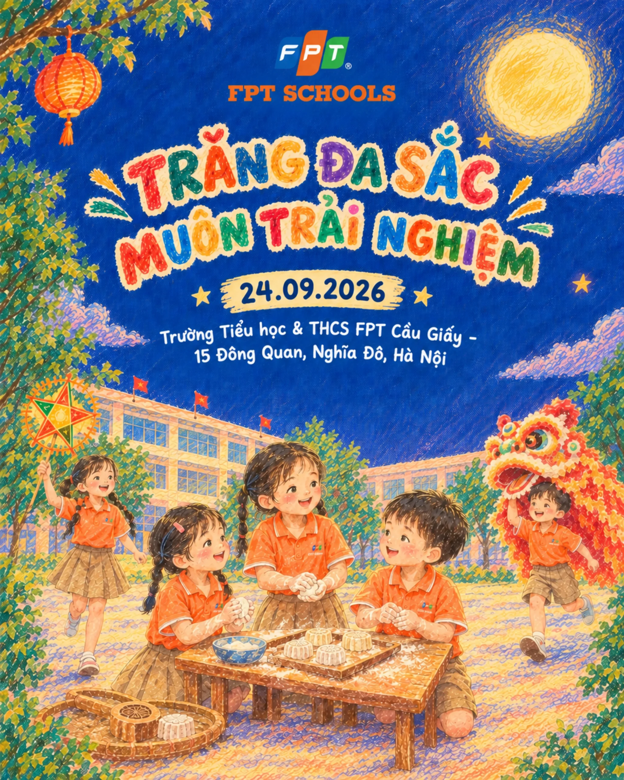 Trung thu tại FPT School Cầu Giấy: “Trăng đa sắc, muôn trải nghiệm” | FPT Schools