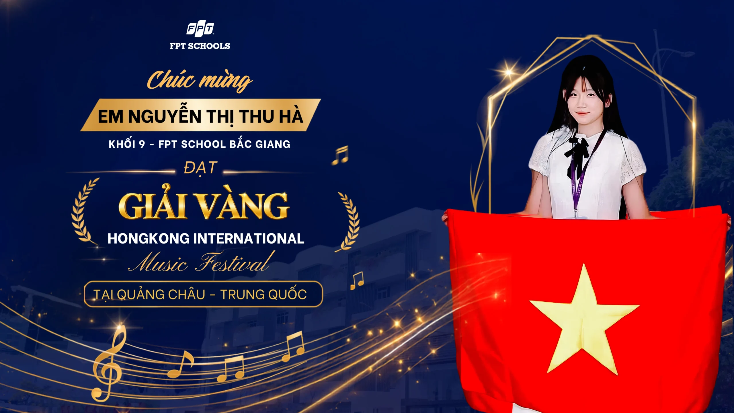 NGUYỄN THỊ THU HÀ – FPT SCHOOL BẮC GIANG GIÀNH GIẢI VÀNG PIANO TẠI HONG KONG INTERNATIONAL MUSIC FESTIVAL 2026 | FPT Schools