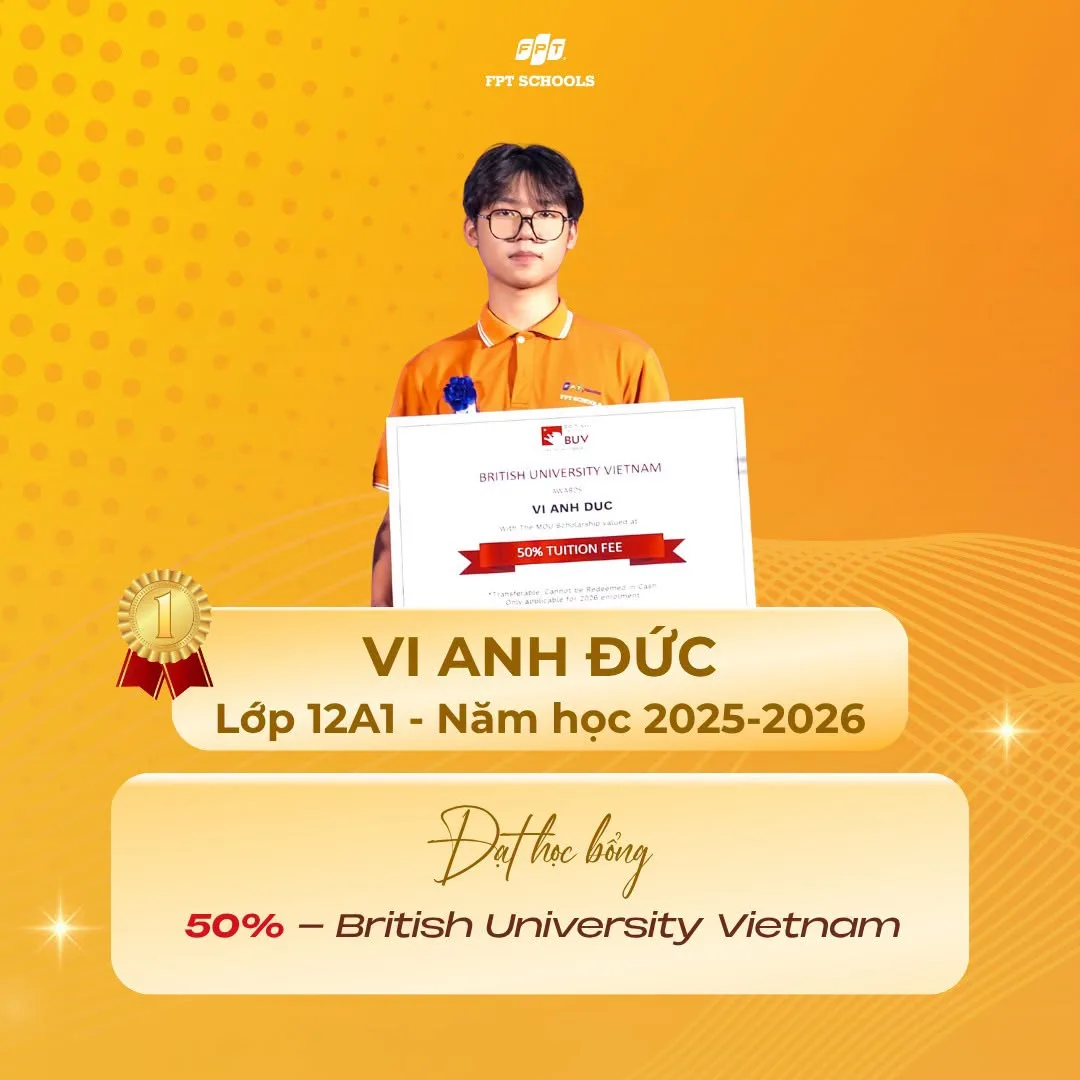 VINH DANH HỌC SINH KHÓA 1 VÀ KHÓA 2 FPT SCHOOL BẮC NINH RỰC RỠ MÙA HỌC BỔNG ĐẠI HỌC | FPT Schools