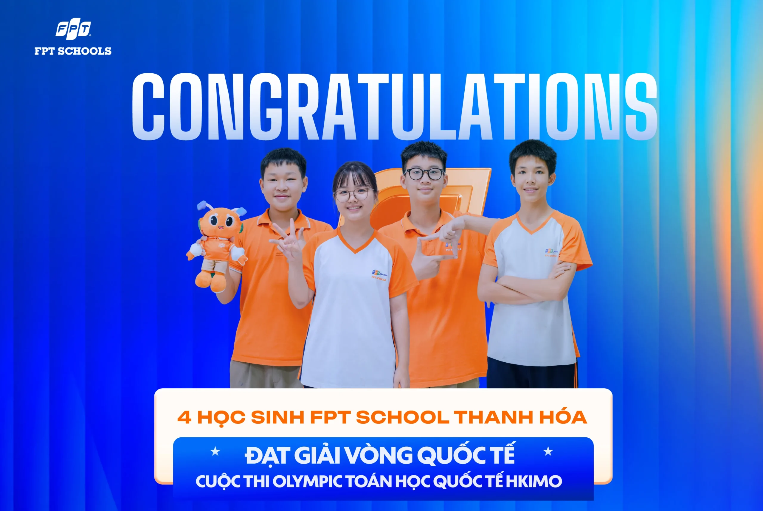 Học sinh FPT School Thanh Hóa đạt giải HKIMO tại Vòng Quốc tế