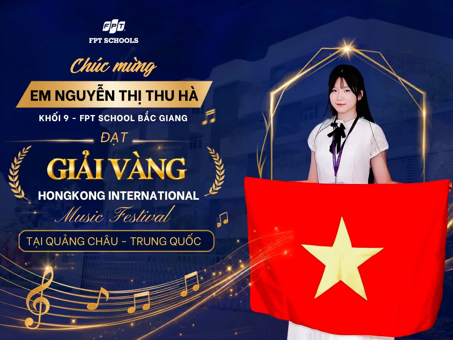NGUYỄN THỊ THU HÀ – FPT SCHOOL BẮC GIANG GIÀNH GIẢI VÀNG PIANO TẠI HONG KONG INTERNATIONAL MUSIC FESTIVAL 2026 | FPT Schools