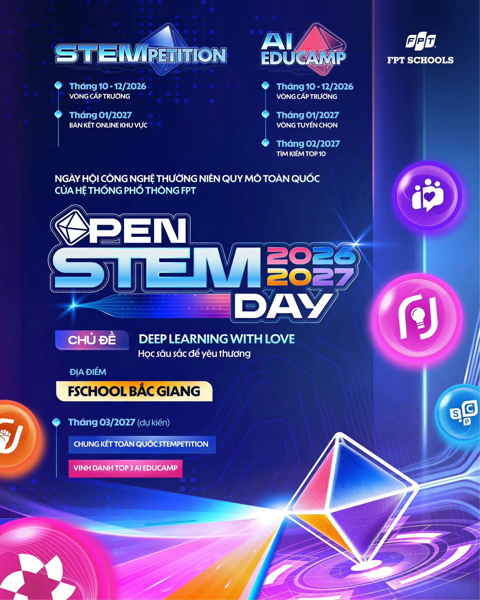 Open STEM Day 2026–2027 chính thức quay trở lại với chủ đề “Deep Learning with Love – Học sâu sắc để yêu thương” - FPT Education Open STEM Day
