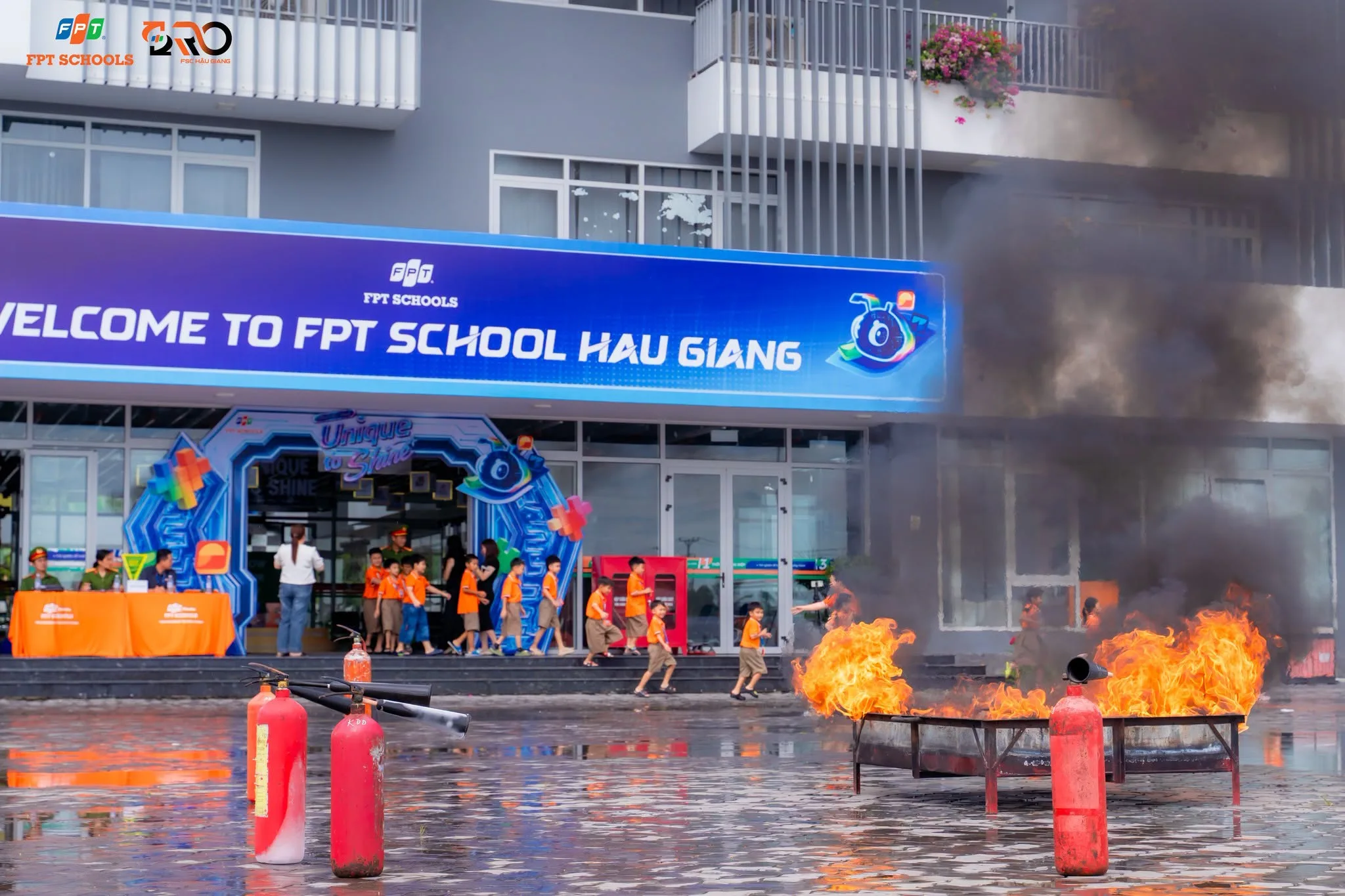 phòng cháy chữa cháy tại FPT School Hậu Giang