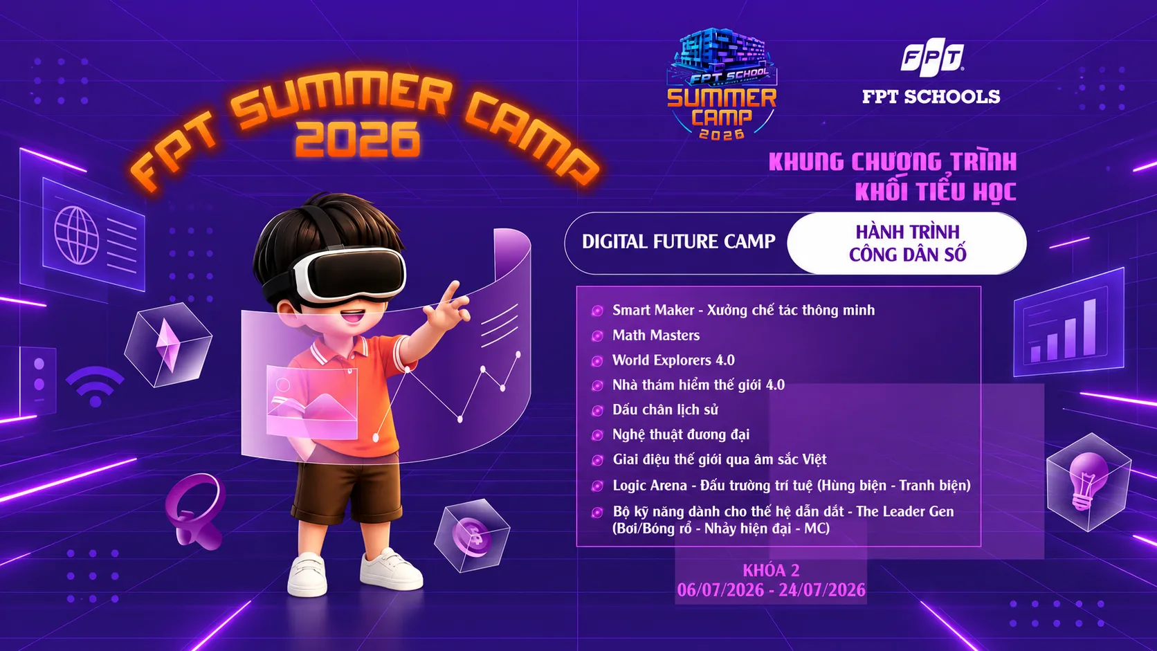 FPT Summer Camp khóa 2 FPT School Bắc Ninh: Hành trình công dân số | FPT Schools