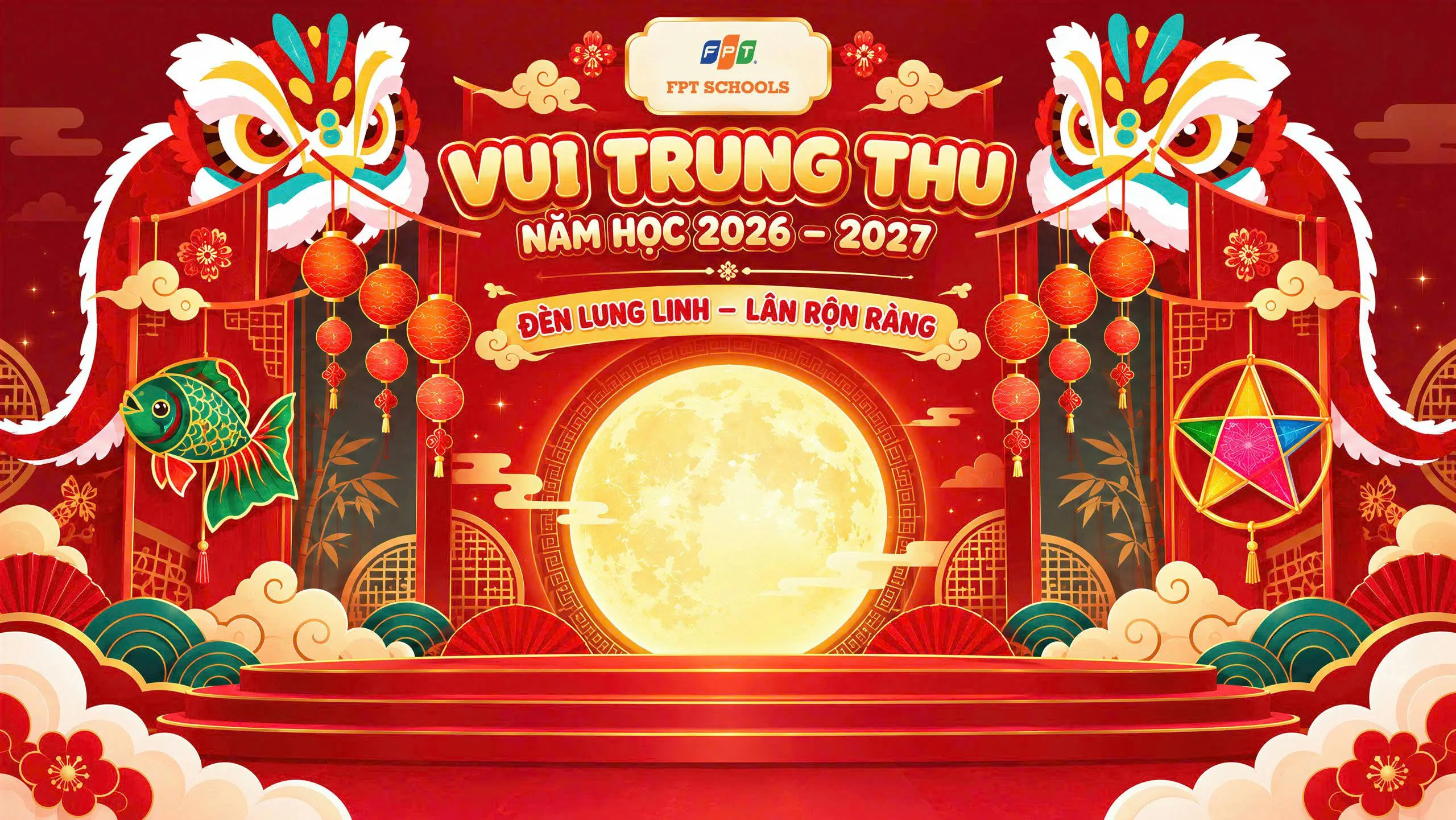 Sẵn sàng đón Trung thu 2026 tại FPT School Bắc Ninh - “Đèn lung linh – Lân rộn ràng” | FPT Schools
