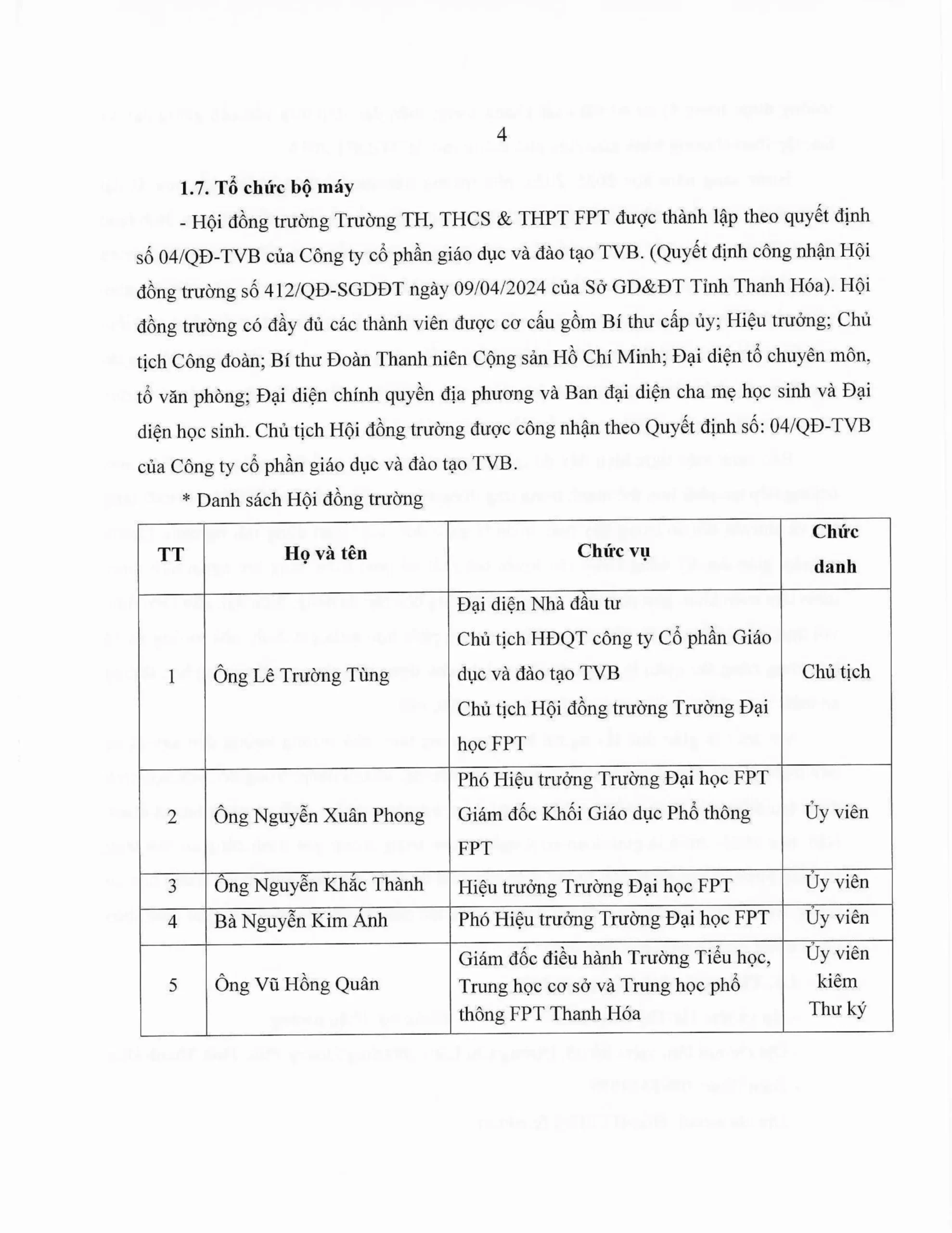 Báo cáo thường niên năm học 2025-2026 FPT School Thanh Hoá | FPT Schools