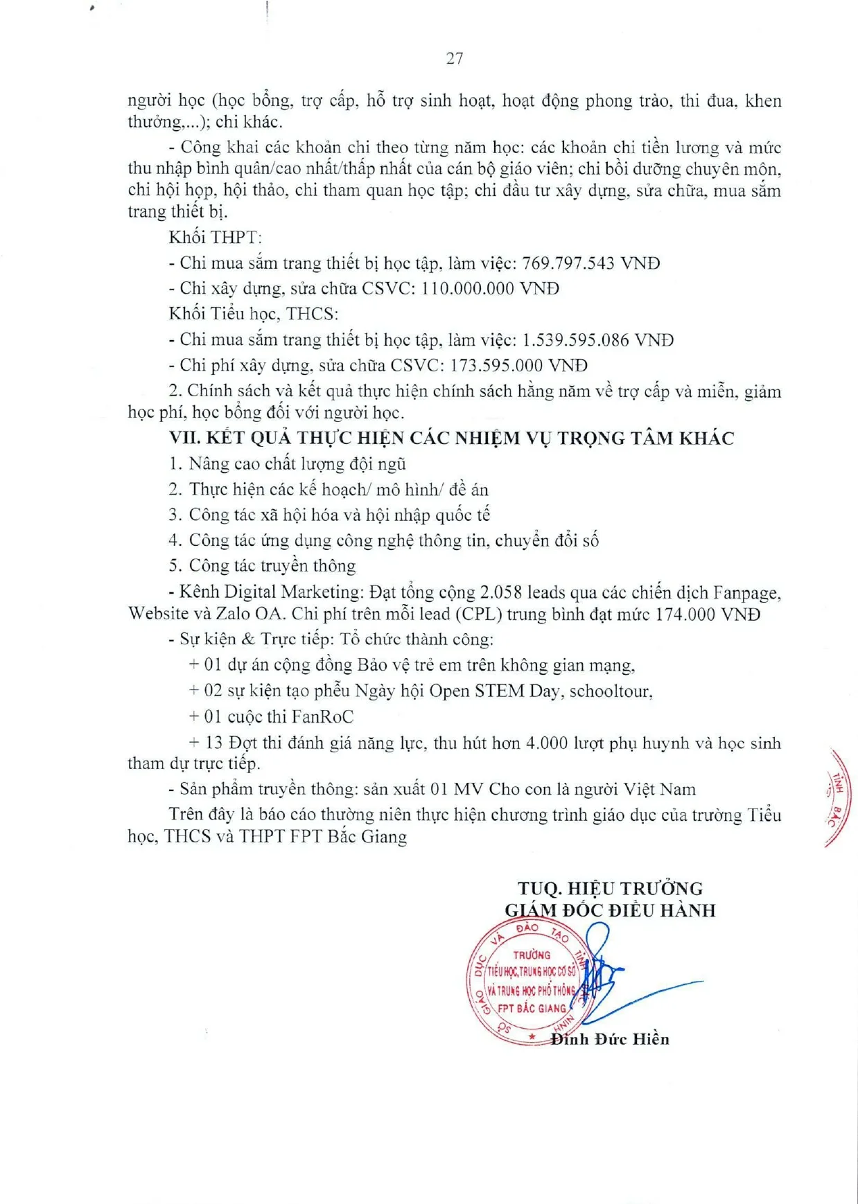 FSC BẮC GIANG - BÁO CÁO THƯỜNG NIÊN NĂM 2025 | FPT Schools