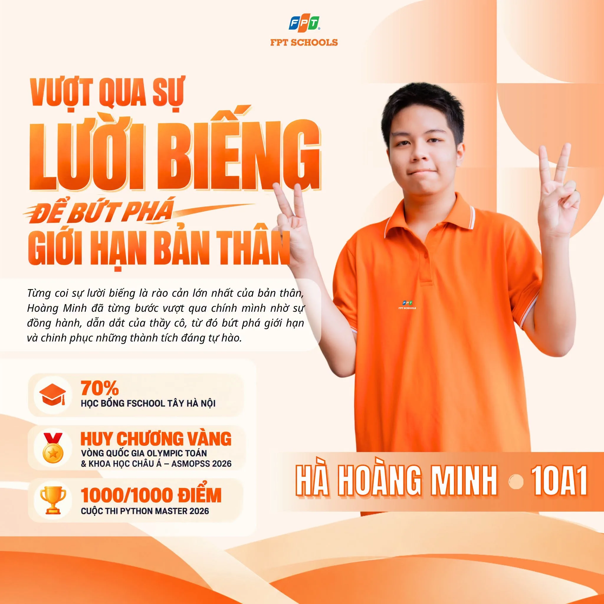 Hà Hoàng Minh - Học sinh lớp 10A1