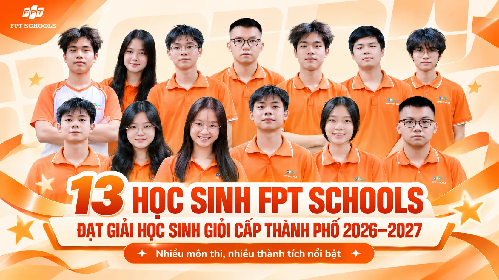 13 FSchoolers Tây Hà Nội ghi dấu ấn tại Kỳ thi học sinh giỏi cấp Thành phố 2026–2027 | FPT Schools