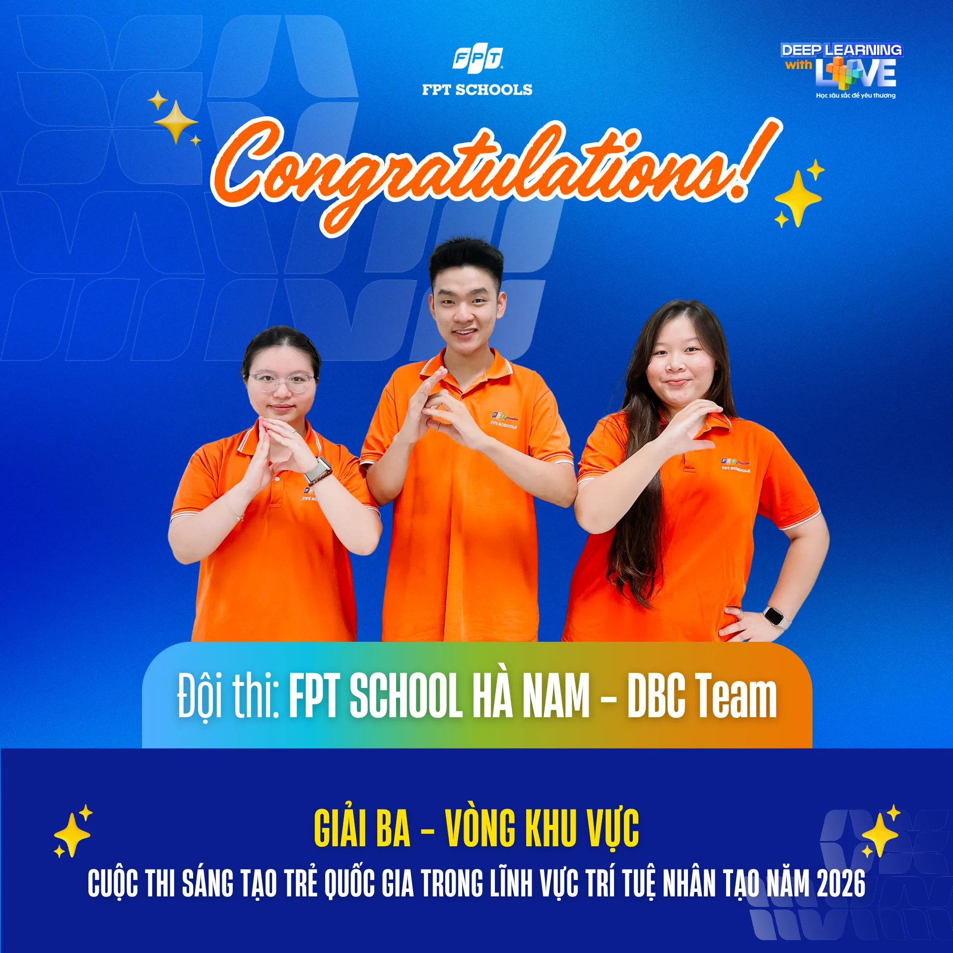 Học sinh FPT School Hà Nam đạt Giải Ba 