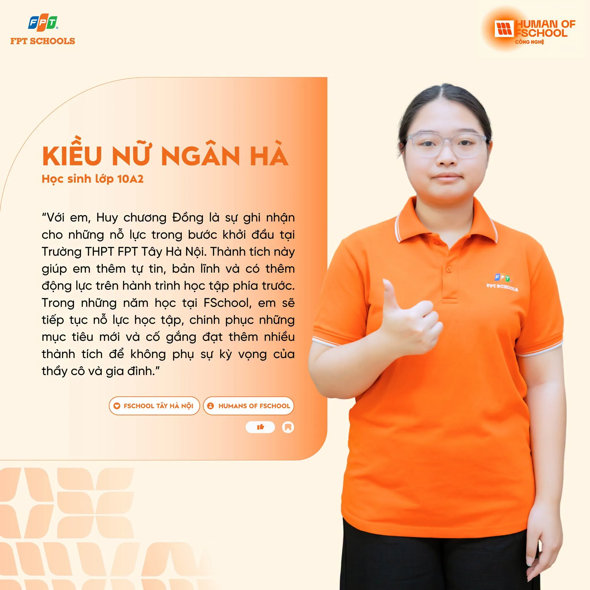 Học sinh Kiều Nữ Ngân Hà - lớp 10A2