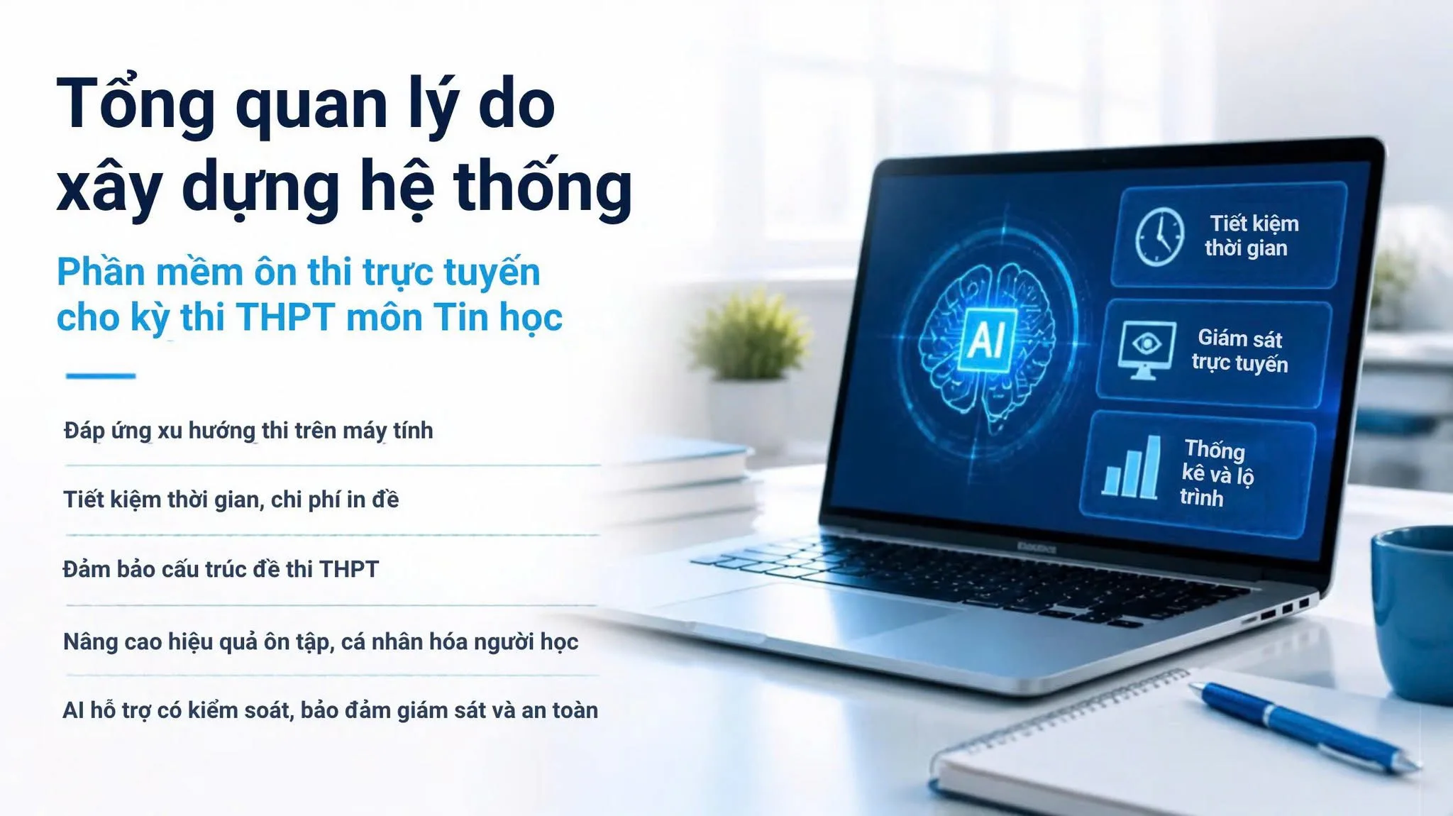 Cô trò FSchool Tây Hà Nội ứng dụng AI phát triển nền tảng ôn thi Tin học - FPT Education Nền tảng trực tuyến hỗ trợ giáo viên tổ chức kiểm tra và học sinh theo dõi kết quả ôn luyện.
