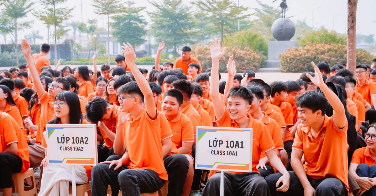 Sinh hoạt dưới cờ khối THCS: Giao tiếp văn minh – Xây dựng học đường văn hoá tại FPT School Hà Nam | FPT Schools