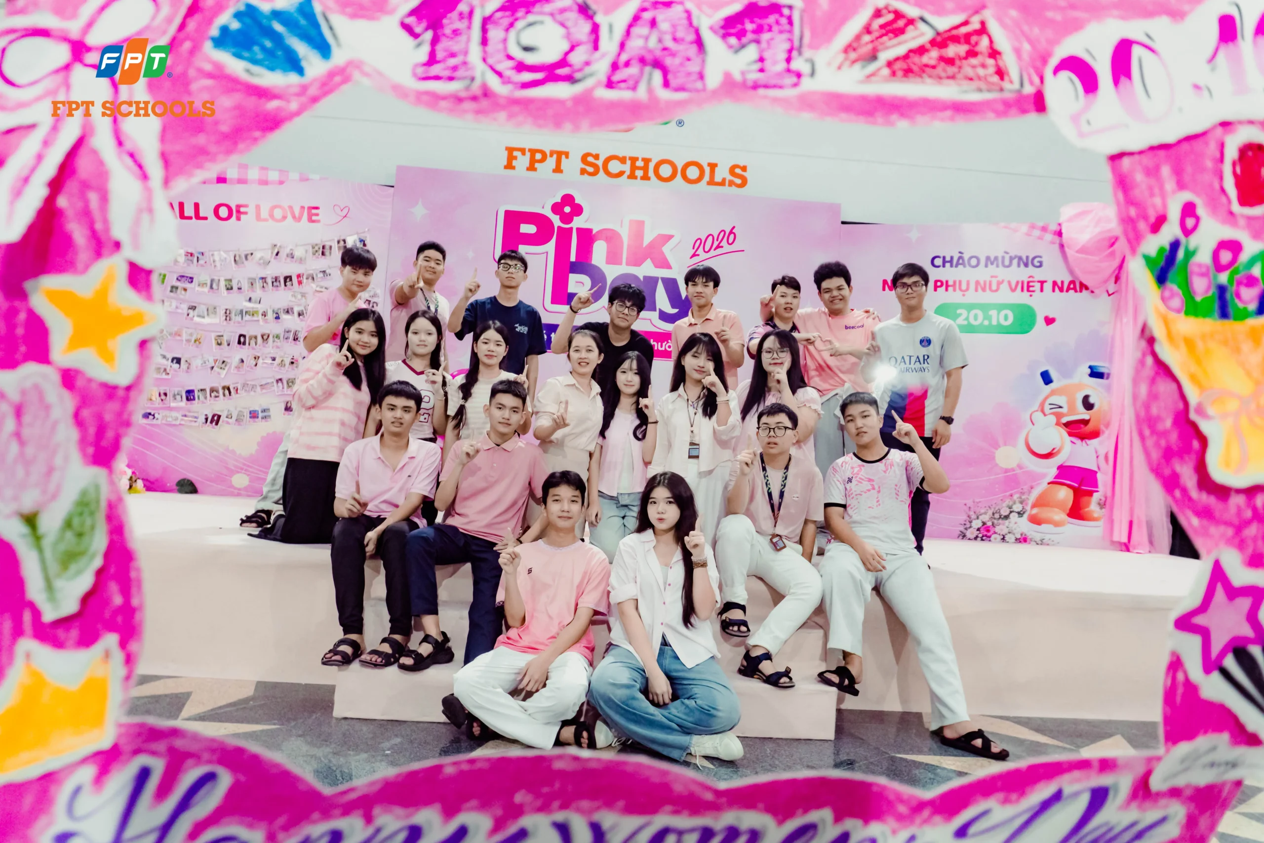 Pink Day 2026 tại Trường THPT FPT Quy Nhơn: Rực rỡ sắc hồng trong ngày 20/10 | FPT Schools