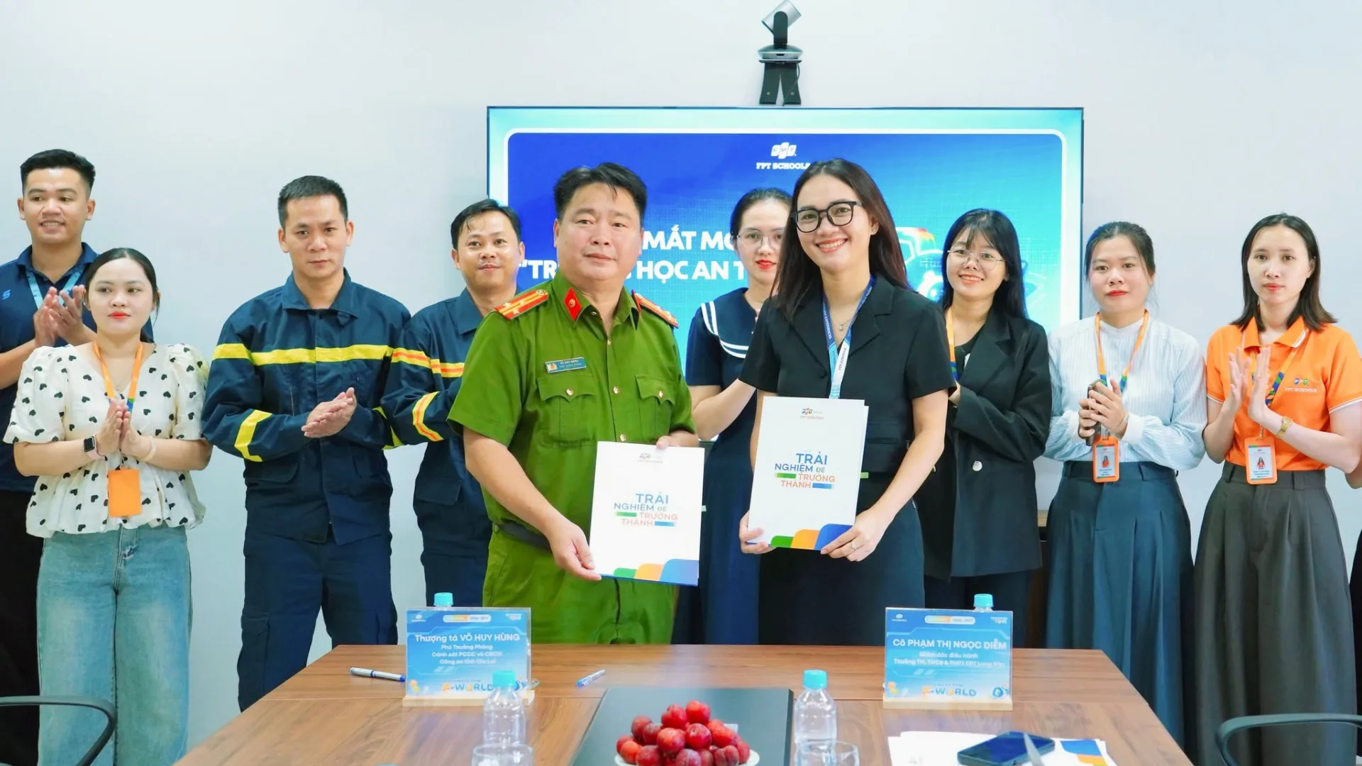 Trường Tiểu học, THCS và THPT FPT Long Vân triển khai, ra mắt mô hình “Trường học an toàn PCCC” | FPT Schools