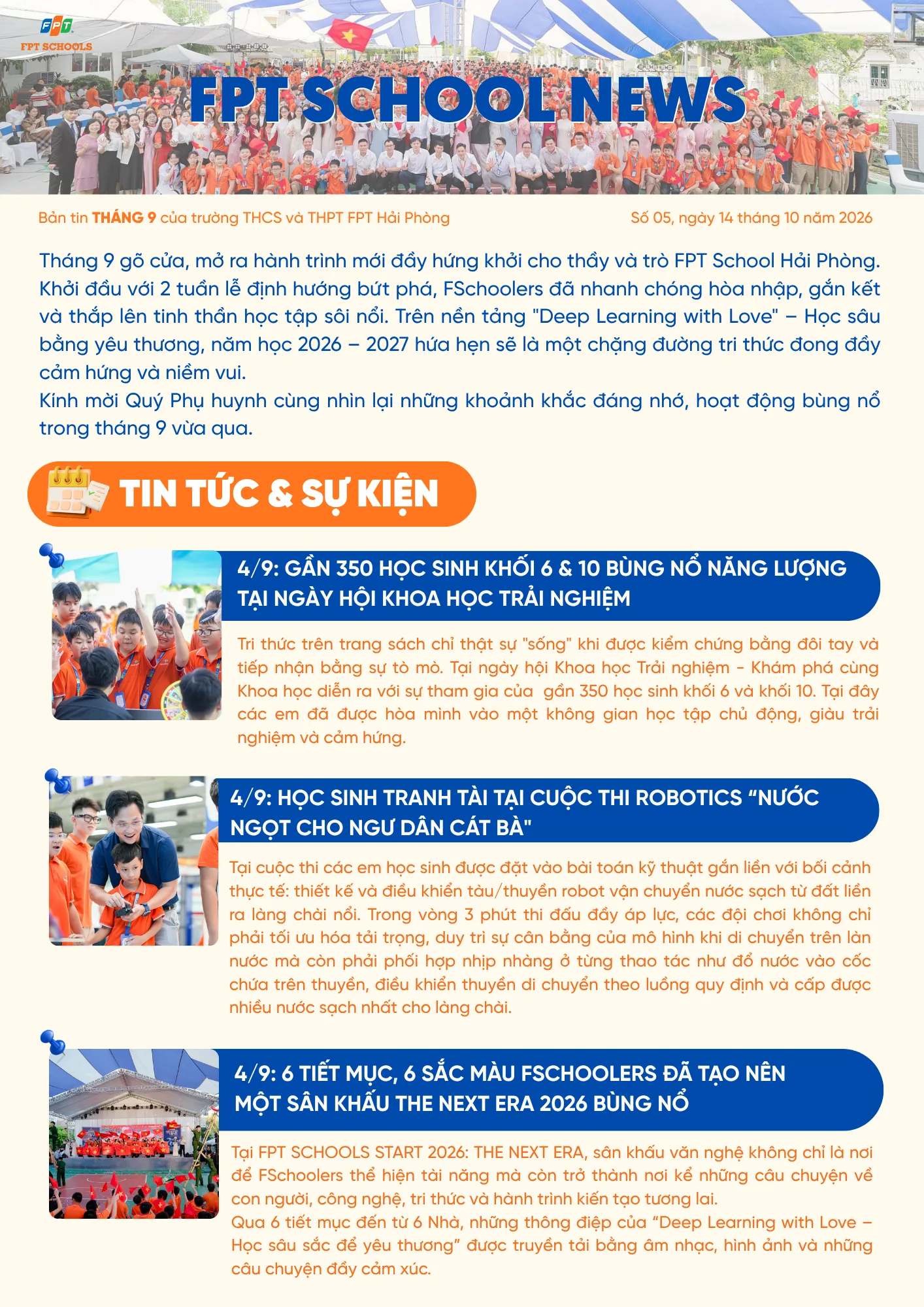 Bản tin FPT School News - Tháng 9 | FPT Schools