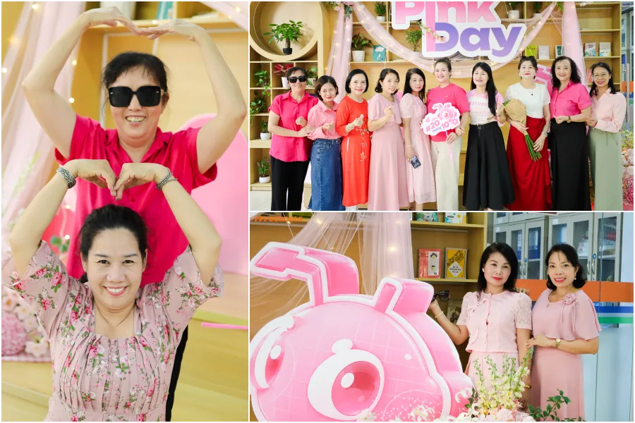 “Cơn bão” màu hường đổ bộ FPT School Cầu Giấy, tạo nên ngày 20/10 ngọt ngào | FPT Schools