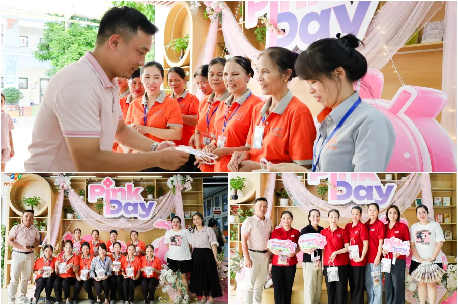 “Cơn bão” màu hường đổ bộ FPT School Cầu Giấy, tạo nên ngày 20/10 ngọt ngào | FPT Schools