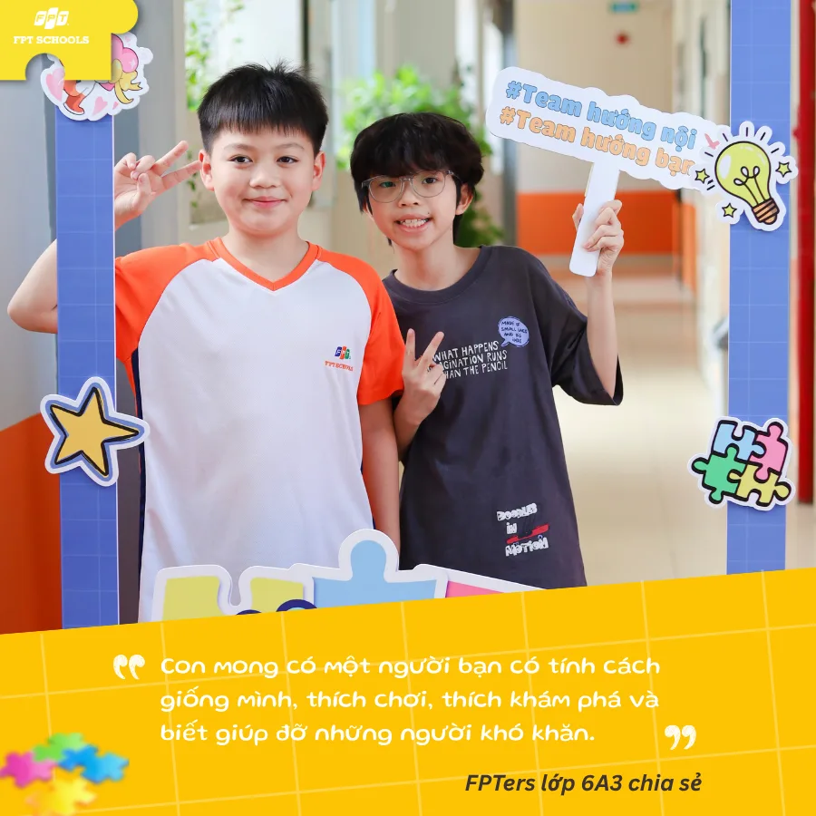 FPTers khối 6 Cầu Giấy "phá băng" ngại ngùng, thêm bạn, thêm vui trong workshop "Mảnh ghép tình bạn" - FPT Education FPTers khối 6 Cầu Giấy "phá băng" ngại ngùng, thêm bạn, thêm vui trong workshop "Mảnh ghép tình bạn" | FPT Schools