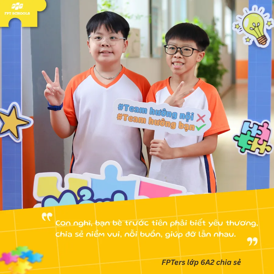 FPTers khối 6 Cầu Giấy "phá băng" ngại ngùng, thêm bạn, thêm vui trong workshop "Mảnh ghép tình bạn" - FPT Education FPTers khối 6 Cầu Giấy "phá băng" ngại ngùng, thêm bạn, thêm vui trong workshop "Mảnh ghép tình bạn" | FPT Schools