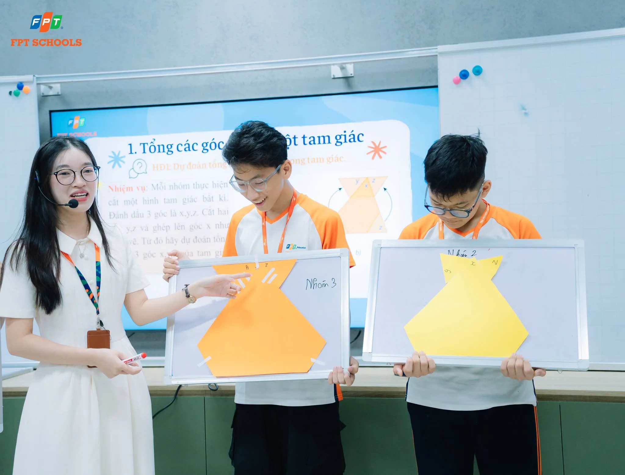 TIẾT HỌC SÁNG TẠO | FSCHOOLERS KHỐI 7 KHÁM PHÁ “BÍ MẬT” TỔNG CÁC GÓC TRONG TAM GIÁC | FPT Schools