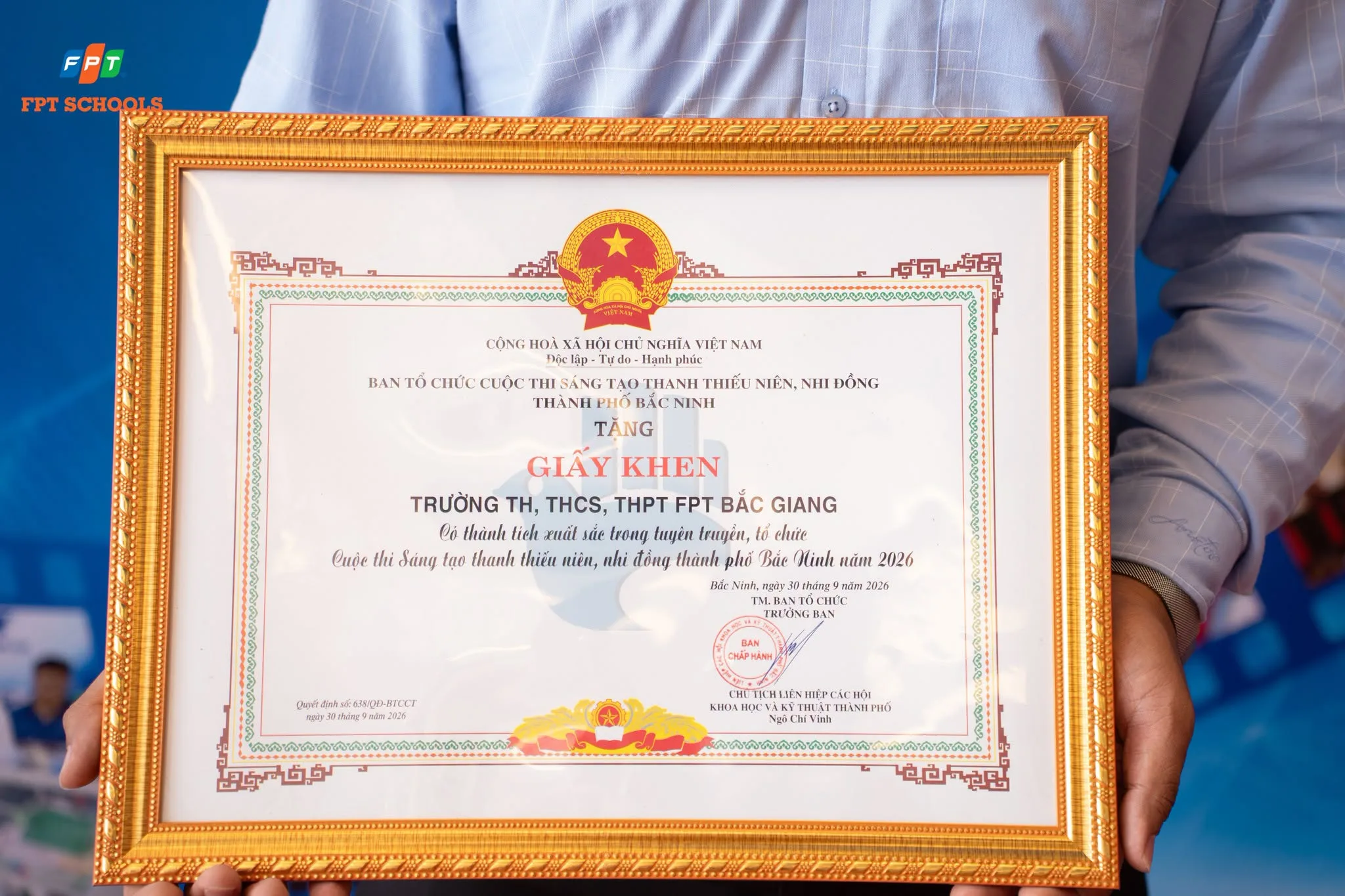 TỰ HÀO FPT SCHOOL BẮC GIANG ĐƯỢC VINH DANH TẠI CUỘC THI SÁNG TẠO THANH THIẾU NIÊN, NHI ĐỒNG TP. BẮC NINH 2026 | FPT Schools
