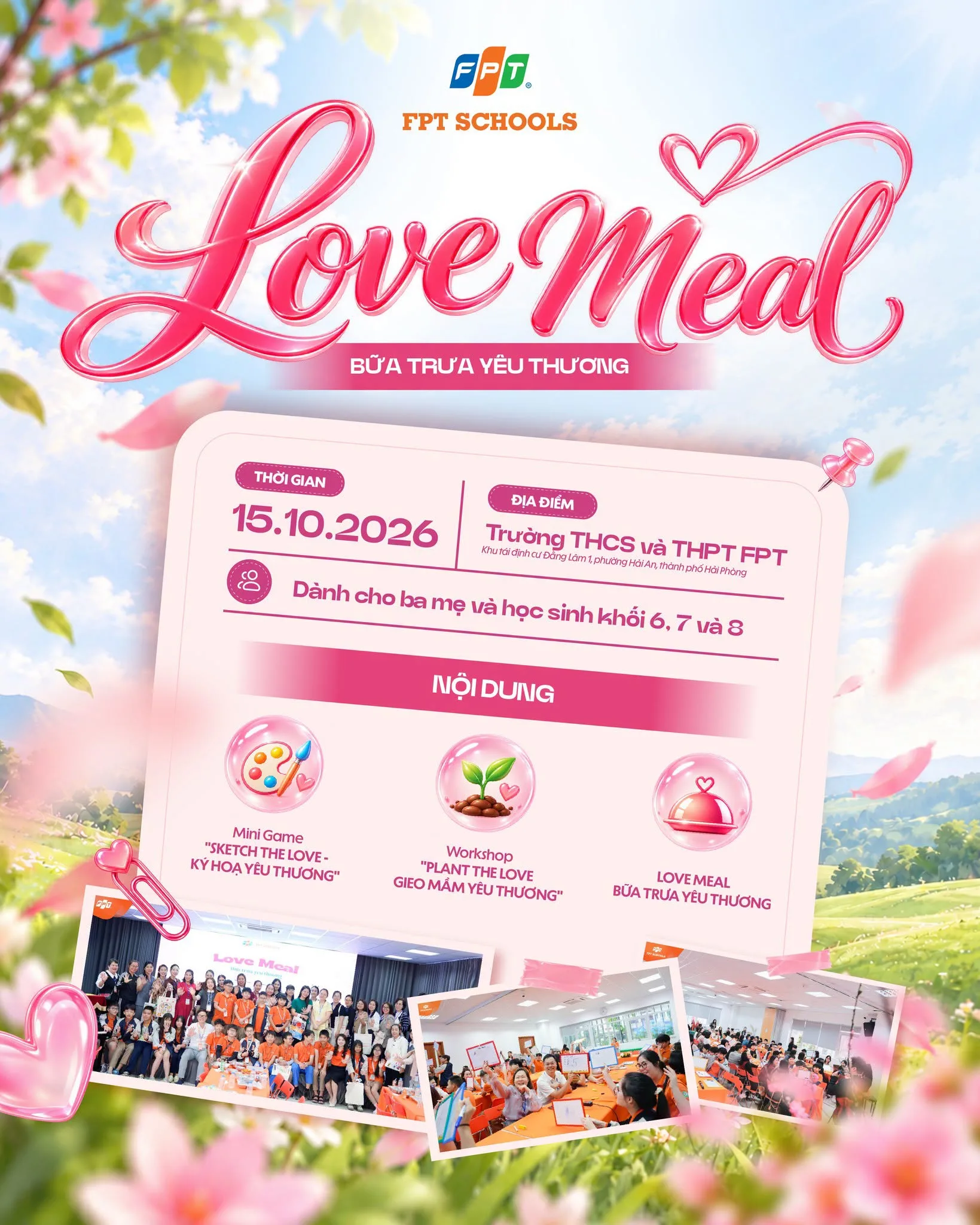 Love Meal FPT School Hải Phòng: Bữa trưa yêu thương trở lại với những trải nghiệm đặc biệt hơn - FPT Education Chương trình Love Meal Bữa trưa yêu thương tại FPT School Hải Phòng